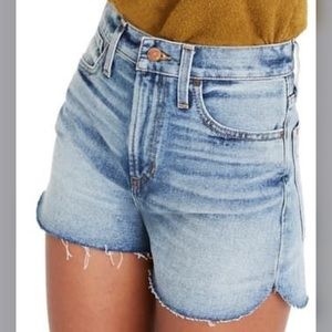 Madewell tulip hem denim shorts